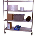 Mobile Chrome Shelving System With 5in Casters