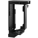 Side or Under Desk Mount Locking CPU Holder Black