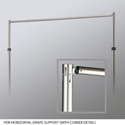 Draper 223008 PDR Horizontal Drape Support-Aluminum