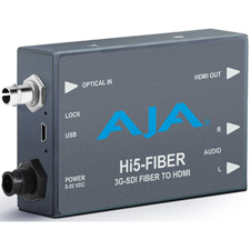 AJA Video Hi5-Fiber HD/SD-SDI over Fiber To HDMI Video and Audio Converter