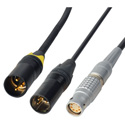 12V & 24V Power Y-Cables with
Lemo 3B- 8-Pin Female Split to 4-Pin & 3-Pin XLR Male Connections