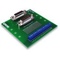 Winford BRK15MF-S-FT DB15 Dual Breakout Board; Male-Female; Straight Connectors; Feet