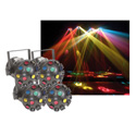 Eliminator Lighting E-134 - Star Blast System 16 Pre-Set Patterns/18 Multi Colored Beams Per Head/1 Master and 3 Slaves