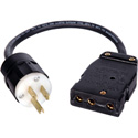 TecNec 3-Pole AC to Bates 3-Pin Lighting Connector Adapter Cables