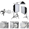 Smith Victor KSB-1250 Economy Softbox Three Light Kit