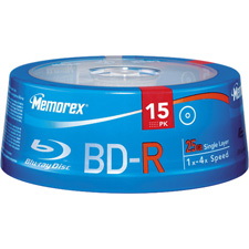 Memorex BD-R Blu-ray Recordable Disc 15 Spindle