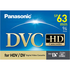Panasonic AY-DVM63HD 63 Minute Pro HD 1080i / 720p MiniDV Tape