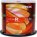 TDK DVD-R47FCB/100 16x Write-Once DVD-R 100 Disc Spindle