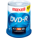 Maxell 16x Write-Once DVD-R Spindle - 100 Disc Spindle