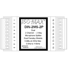Jensen Transformers DIN-2MS-2P Dual Mic Splitter Module