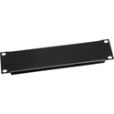 HRBL1 1 Space (1 3/4in) Half Rack Flanged Aluminum Blank Panel Black Brushed