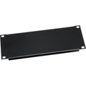 HRBL2 2 Space (3 1/2in) Half Rack Flanged Aluminum Blank Panel Black Brushed