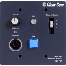Clear-Com HB-704 Four-Channel Selectable Flush-Mount Headset Station