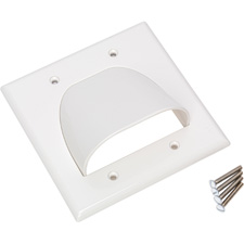 Double Gang Bulk Cable Plates with 2.75in x 1.5inH Pass Through