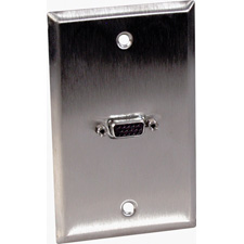 Contractor Series Wall Plate with 1 VGA HD 15-Pin Female Barrel