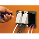 Arlington Industries CED1 Scoop Series Cable Reversible Entrance Plates for Decora Style Plates