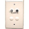 Ivory Cat5 Wall Plate with Dual RCA Audio