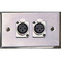Contractor Series Wall Plate with 2 Female XLR