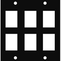 Middle Atlantic KEY-6 UCP Module for 6 Keystone Insert Bezels