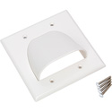 Double Gang Bulk Cable Plates with 2.75in x 1.5inH Pass Through