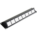Hybrid Fiber 45 Degree 2RU 8-Position Empty Rack Frame