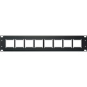 Hybrid Fiber 90 Degree (Flat Front) 8-Position 2RU Empty Rack Frame