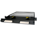 Signamax SL2M-B 12 to 48-Fiber Fiber Optic Rack for 2 Adapter Plates - 1RU