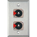 1 Gang Wall Plates With 2 Neutrik NJ3FP6C 1/4 Connectors