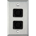 1 Gang Wall Plates With 2 Neutrik NC3FPP Plastic Connectors