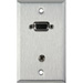 1 Gang Wall Plates with 1 15HDF VGA Female Barrel & 1 Stereo Mini Jack Solder Connector.