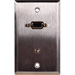 1 Gang Wall Plate W/ 1 VGA to 5 BNC Breakout and 1 3.5 Stereo Mini Solder