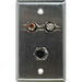 1 Gang Wall Plate w/ 1 SVideo to 2 BNC Breakout and 2 RCA