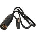DC Power Cable XLR Male to DC 2.1mm Right Angle Plug