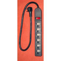 AVB LTS-6H 6 Outlet Strip with Short Cord - Black