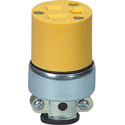 15A-125V NEMA 5-15R Commercial Grade Vinyl Armored 3-Prong Receptacle Yellow