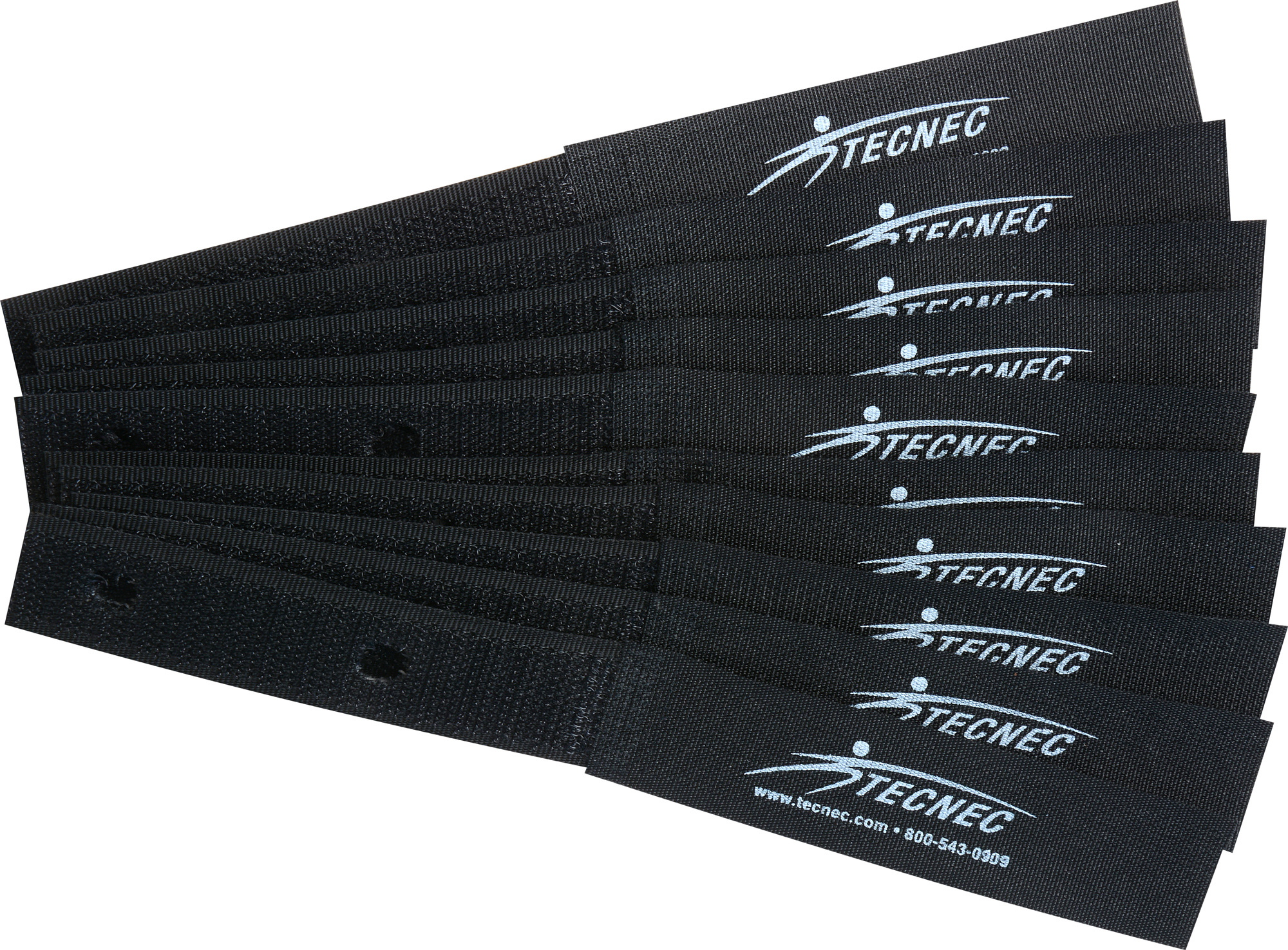 CordLox 3/4in x 6 Inch Velcro Hook & Loop Cable Tie Wrap 10 Pk Black