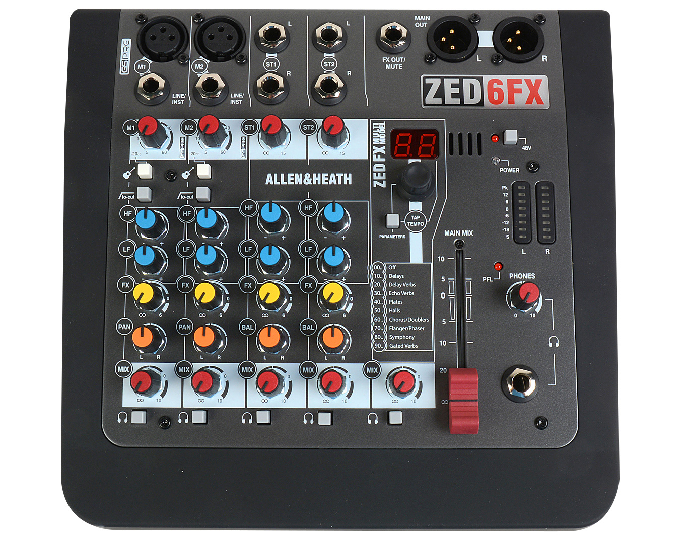 Allen & Heath ZED6FX Compact 6 Input Analogue Mixer with FX