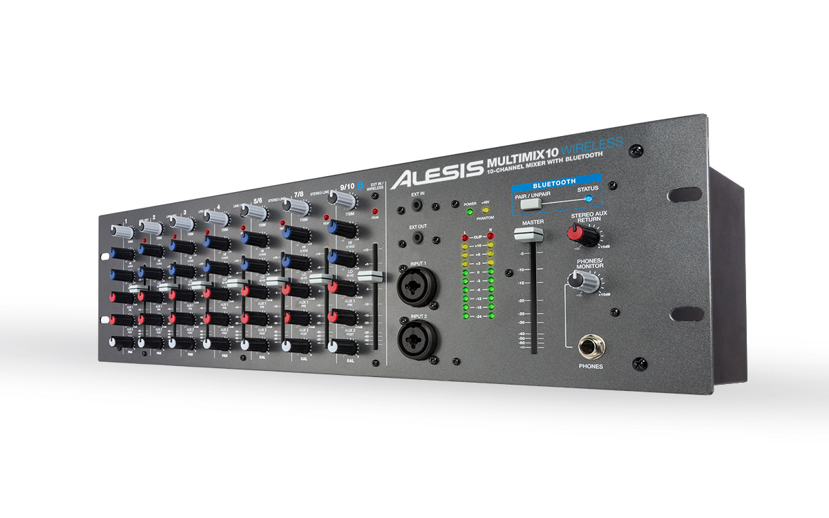 Alesis MultiMix 10 Wireless 10Channel Rackmount Mixer with Bluetooth