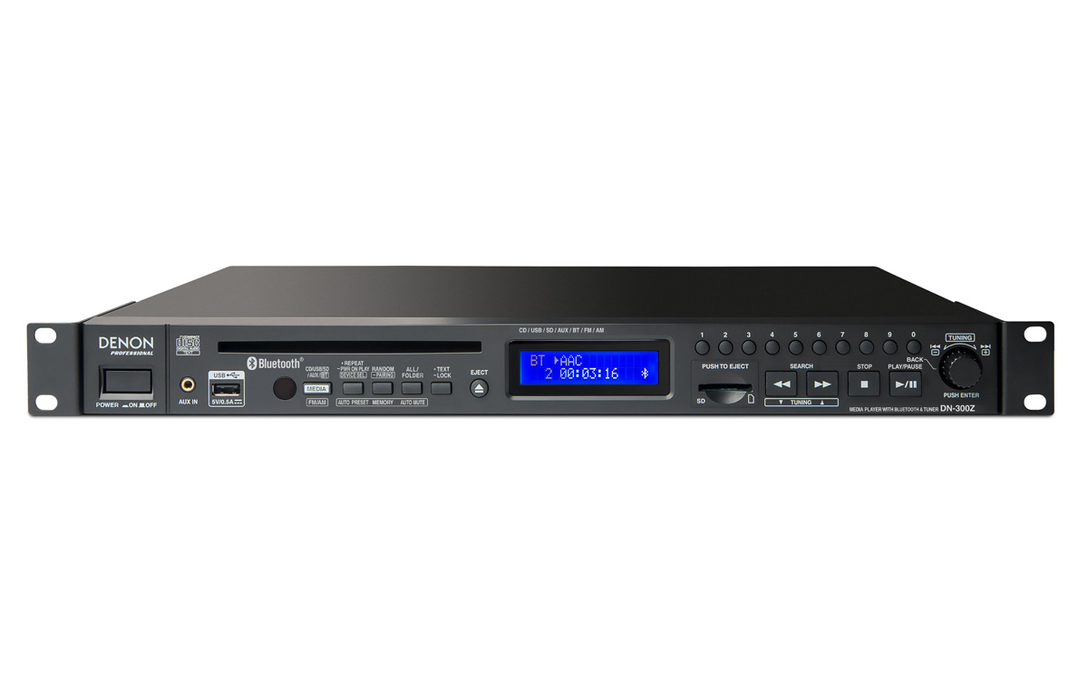 Denon DN300Z Audio Media Player with Bluetooth Receiver and AM/FM Tuner
