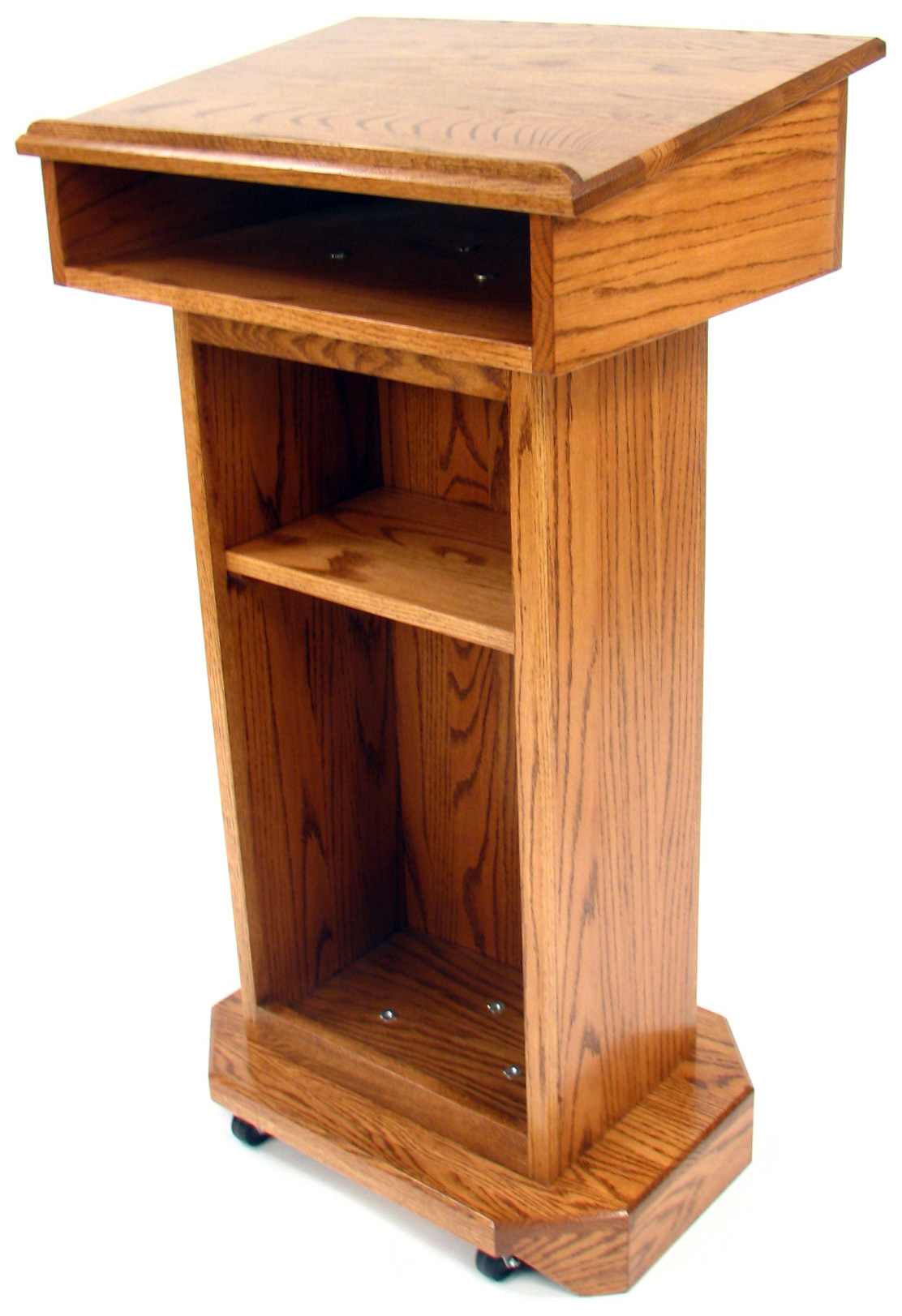 Executive Wood Senator Red Oak Lectern Medium Oak Finish