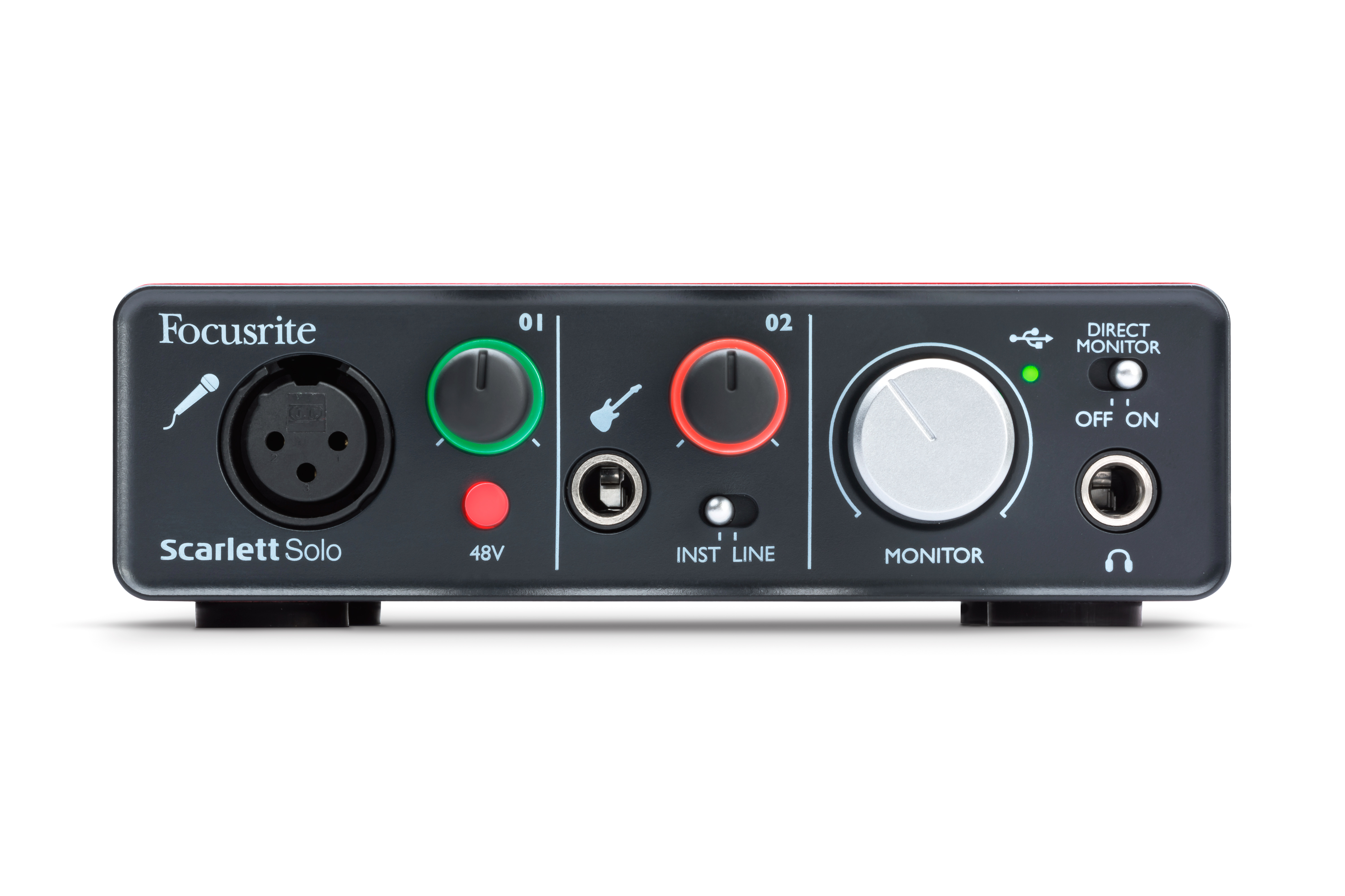 Focusrite Scarlett Solo Compact USB Audio Interface w / Preamp