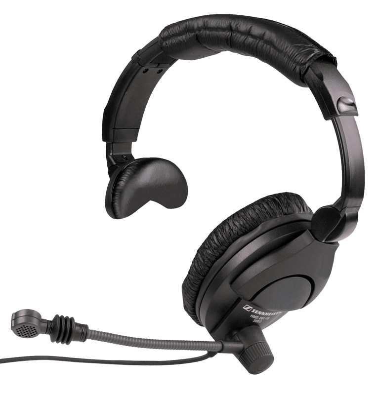 Sennheiser Single Sided Headphone with Boom Mic Unterminated