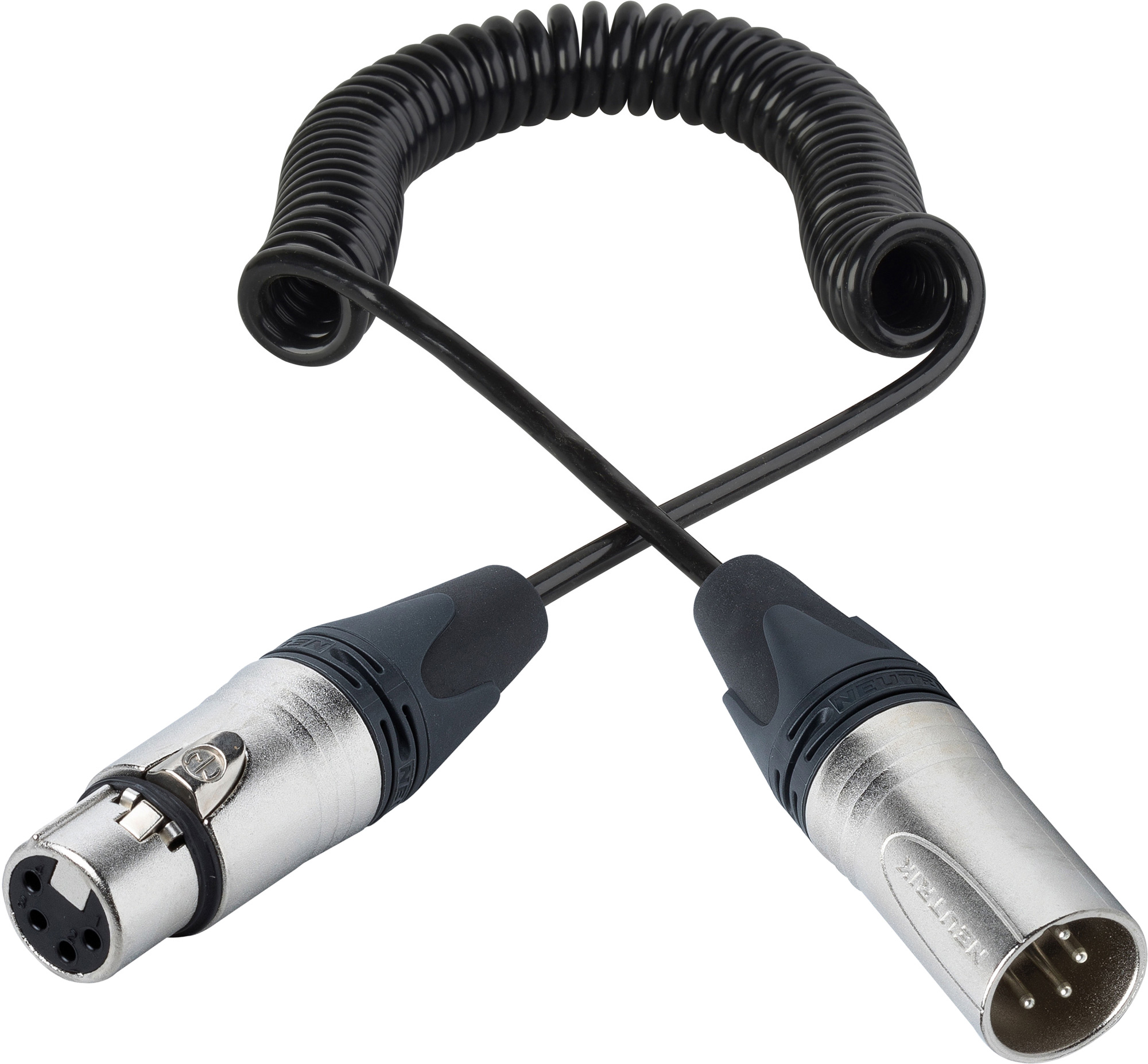 TecNec Extension Cable 4 Pin XLRM to XLRF 10Ft Coiled