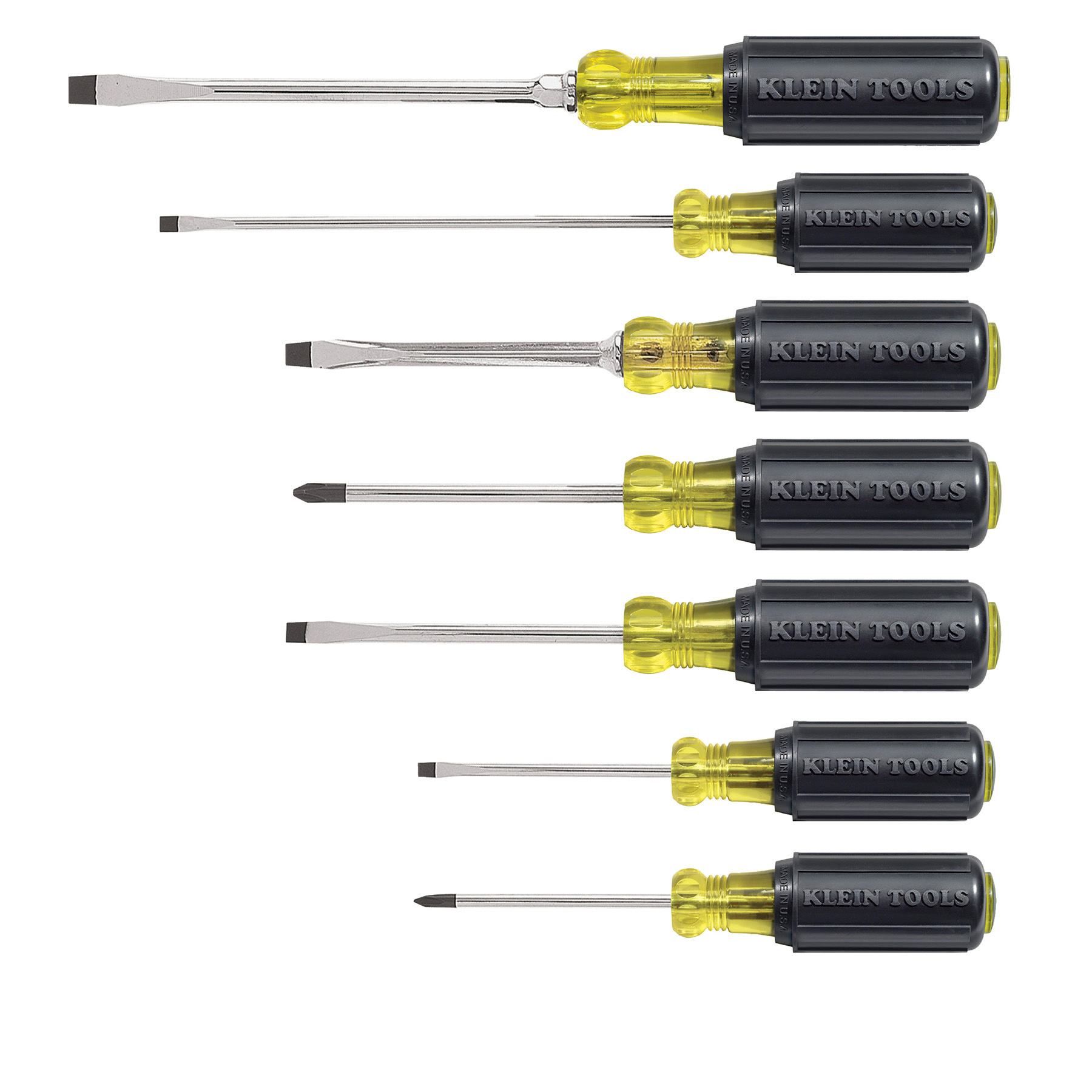 Klein Tools 85076 CushionGrip Screwdriver Set 7 Piece