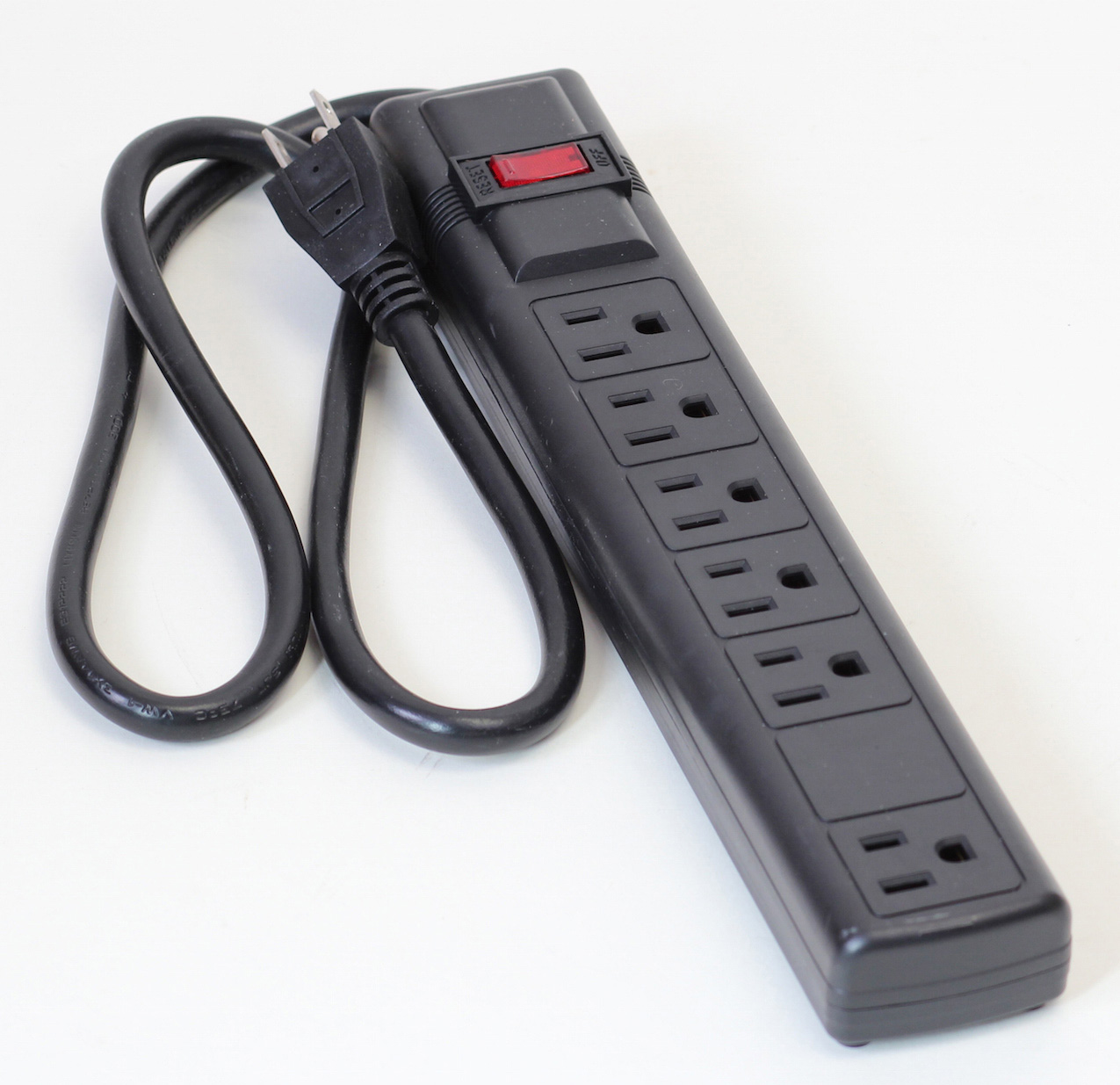 Milspec D155200BK 6 Outlet ABS Power Strip Black