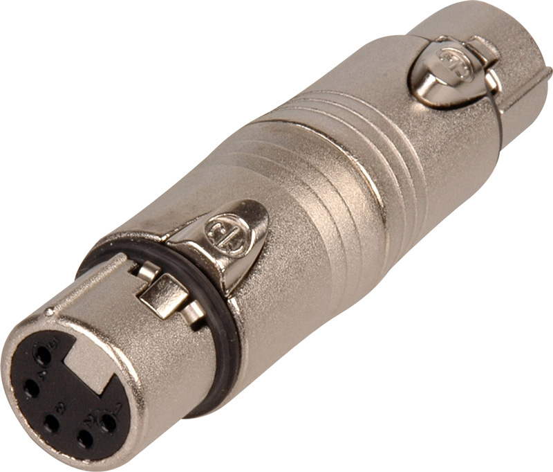 Neutrik NA5FF 5 Pin XLR Female to Female Adapter Wired
