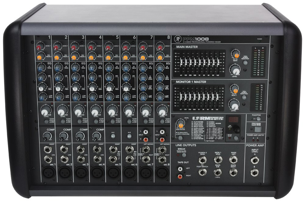 Mackie PPM1008 8Channel Ultralight Professional Powered Mixer 1600W