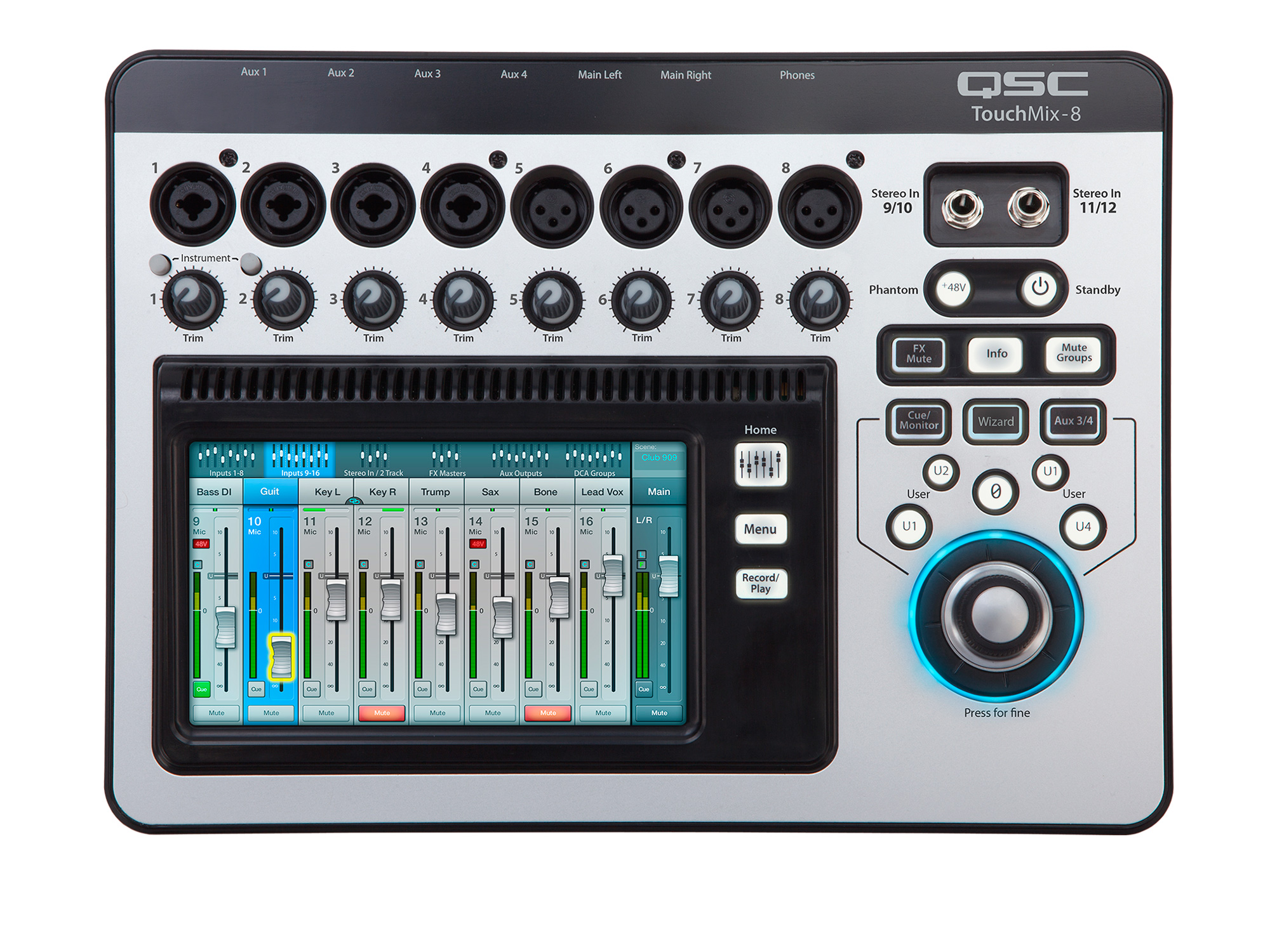 QSC TOUCHMIX8 12Channel Digital Audio Mixer with 4Mic & 4Mic/Line Inputs