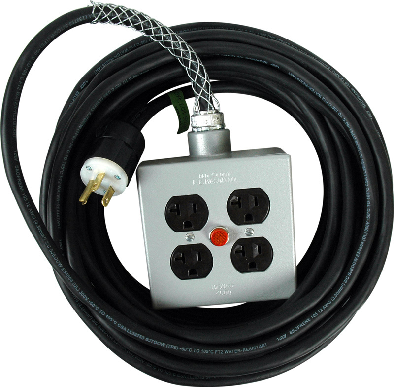 Stage Systems Power Cable w/light 100Ft 20 Amp