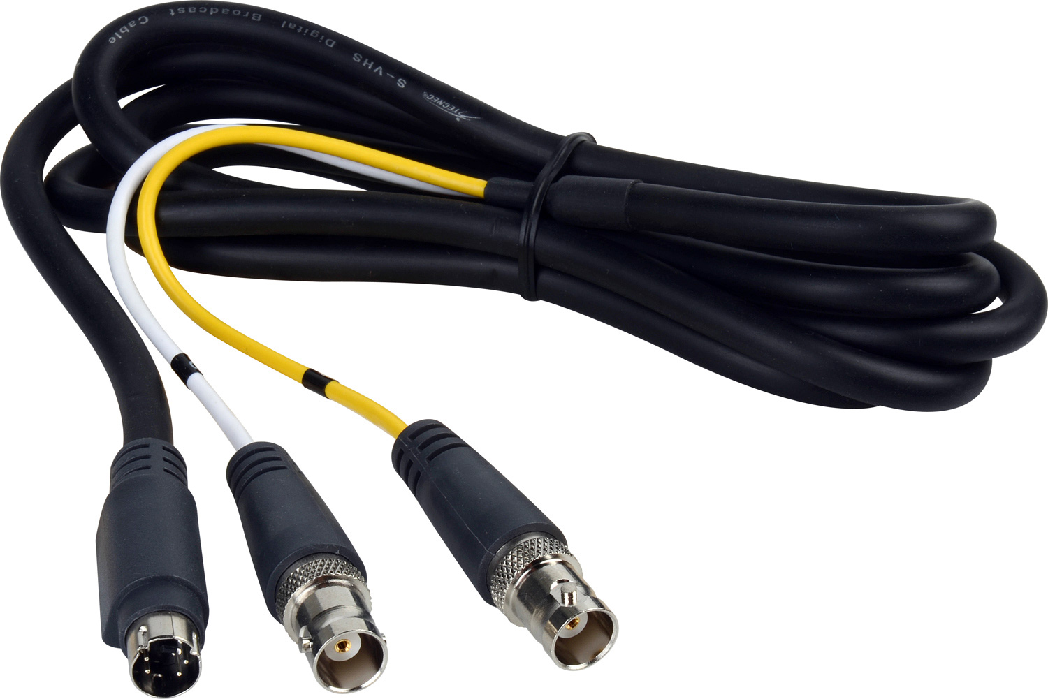 TecNec Premium SVHS 4 Pin to 2 BNC Female Breakout Cable 15Ft